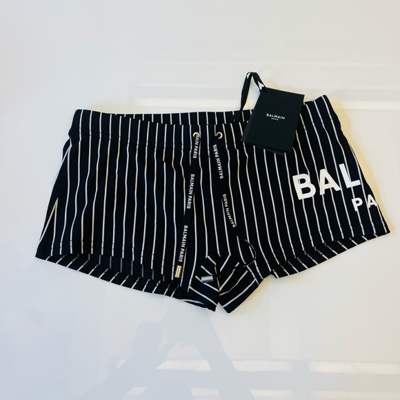 BALMAIN**Men’s Striped Swim Trunks***Medium $425 - Picture 2 of 4